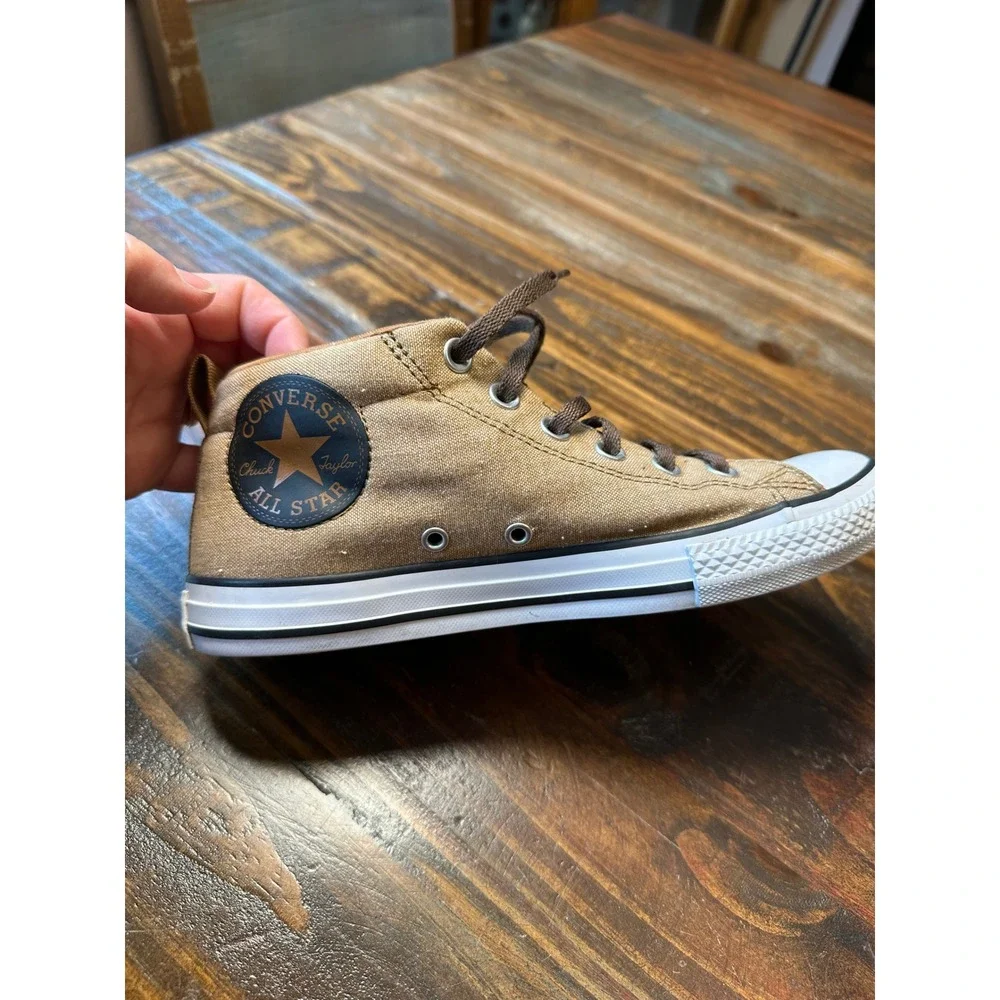 Converse Chuck Taylor All Star Madison Tan Brown‎ Mid Top Sneakers Size 5 Junior